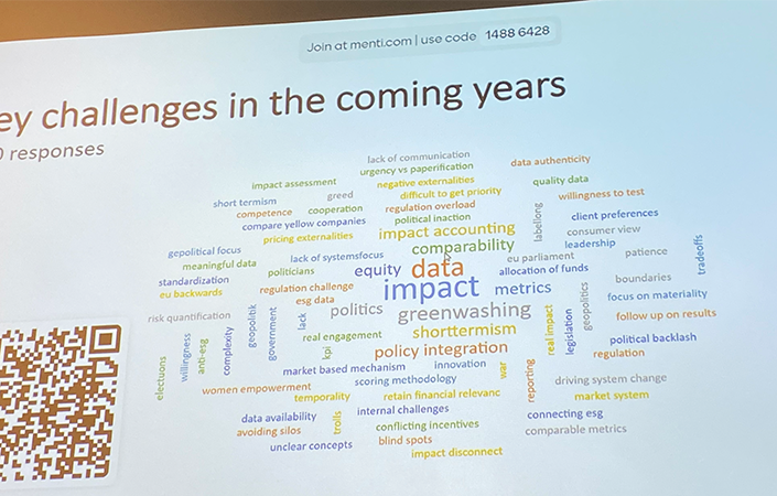 What are the key challenges in the coming years? The audience’s answers in the Menti exercise.